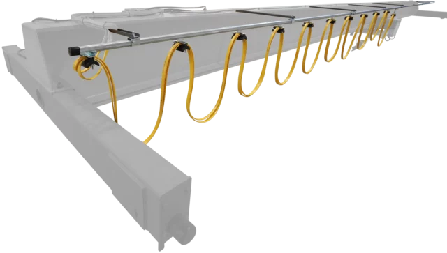 Starke festoon system installed on an overhead crane system