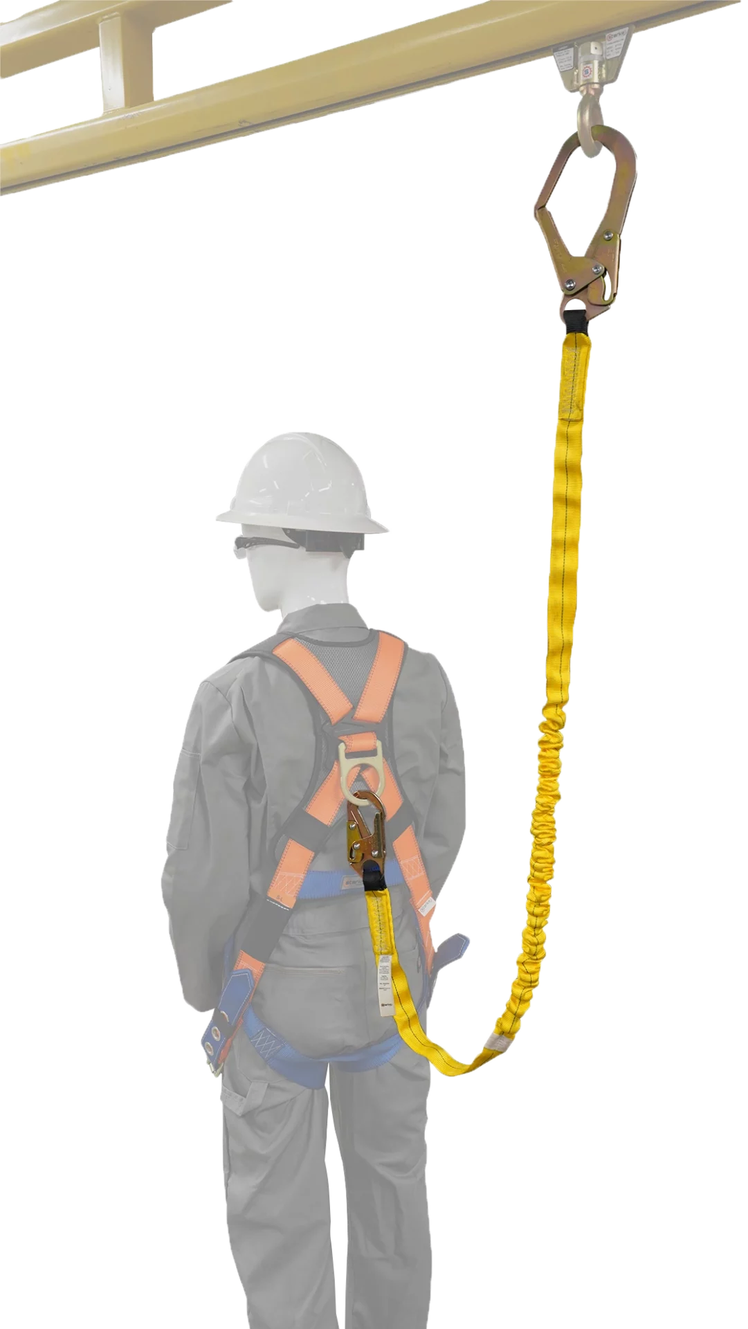 Starke fall protection lanyard attached to trolly